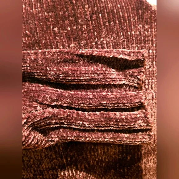 LOFT Cardigan Soft Chenille Sz Small Cranberry Color - Picture 7 of 9